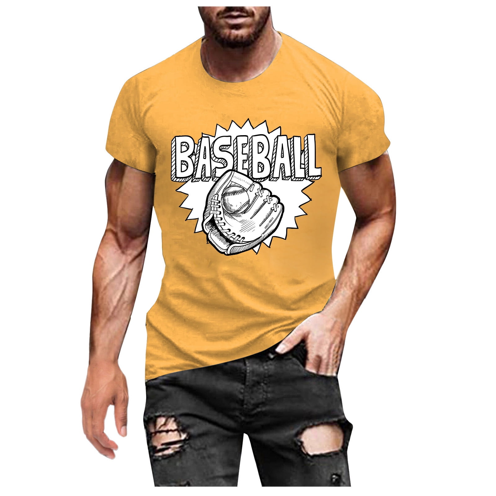 Trendy Baseball Jersey Outfits For Men, Casual Short Sleeve Shirts