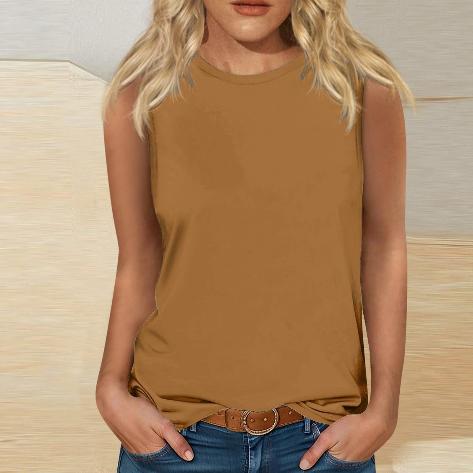 TKing Fashion Women's Tank Tops Casual Fit Crewneck Cute Going Out Tops