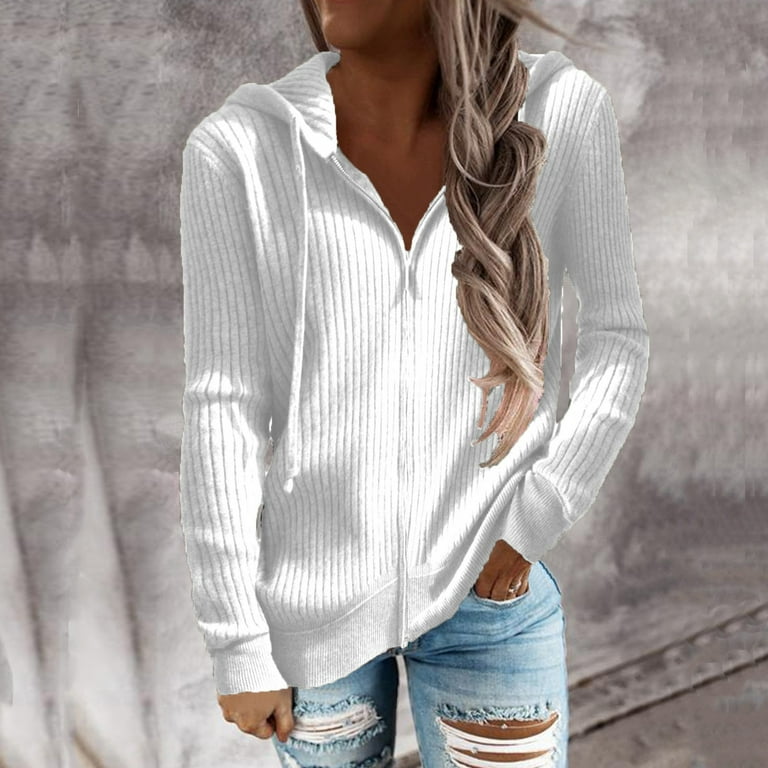 white sweatshirt cardigan