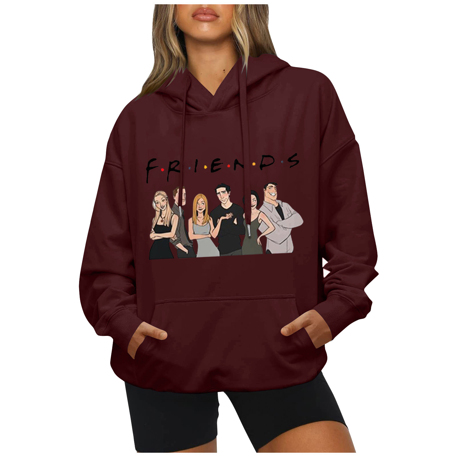 Felpa Con Cappuccio Unisex Friends TV Show - Ufficiale, Stampa Di Qualità, Vestibilità Comoda.