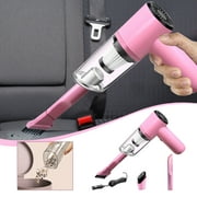 TKing Home Handheld Vacuum Cleaner Cordless - Mini Car Vacuum Cleaner Rechargeable for Car, Home, Office, Pet Hair Travel Cleaning (Pink)