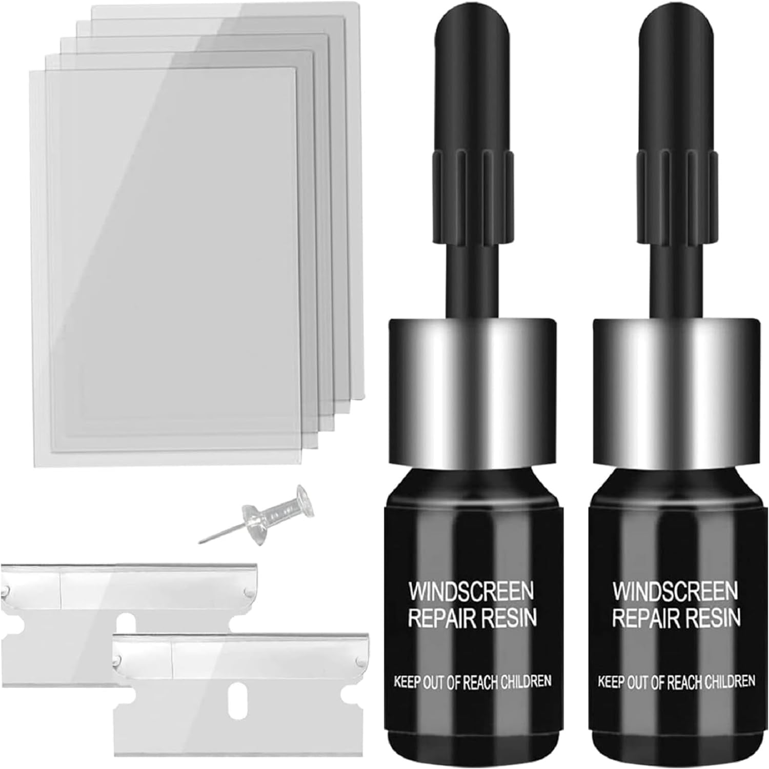 TKing Home Windshield Crack Repair Kit with Glass Repair Fluid