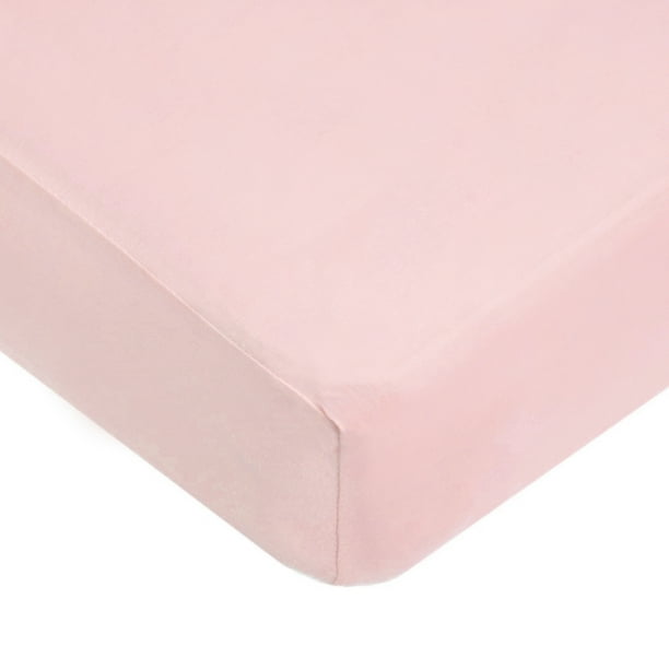 TL Care 100 Cotton Jersey Knit FItted Crib Sheet, Pink