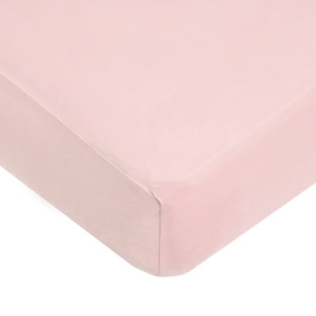 TL Care 100% Cotton Jersey Knit FItted Crib Sheet, Pink