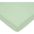 thumbnail image 1 of TL Care 100% Natural Cotton Fitted Mini Crib Sheet 38" x 24" - Soft & Breathable Small Nesting Portable Crib Sheet, Fits Pack N Play Mattresses, Celery, for Boys & Girls, 1 of 6