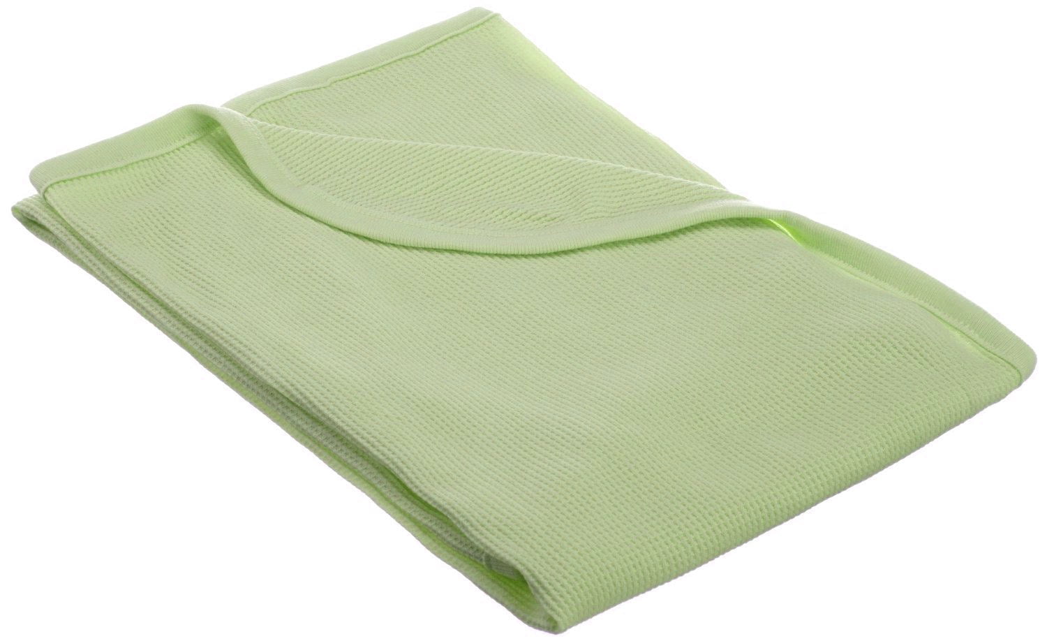 TL Care 100% Cotton Thermal Waffle Swaddle Blanket, Soft, Breathable & Stretchy, Celery, 30" x 40" for Boys and Girls, Perfect for Swaddling, Travel and Gifting