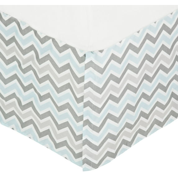 TL Care® Crib Skirt Gray and White