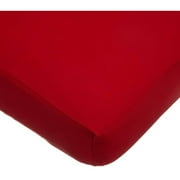 TL CARE INC TL Care Supreme Fitted Crib Sheet 28" x 52", Enhanced Thickness for Soft, Breathable Neutral 100% Cotton Jersey Comfort, Red, for Boys and Girls