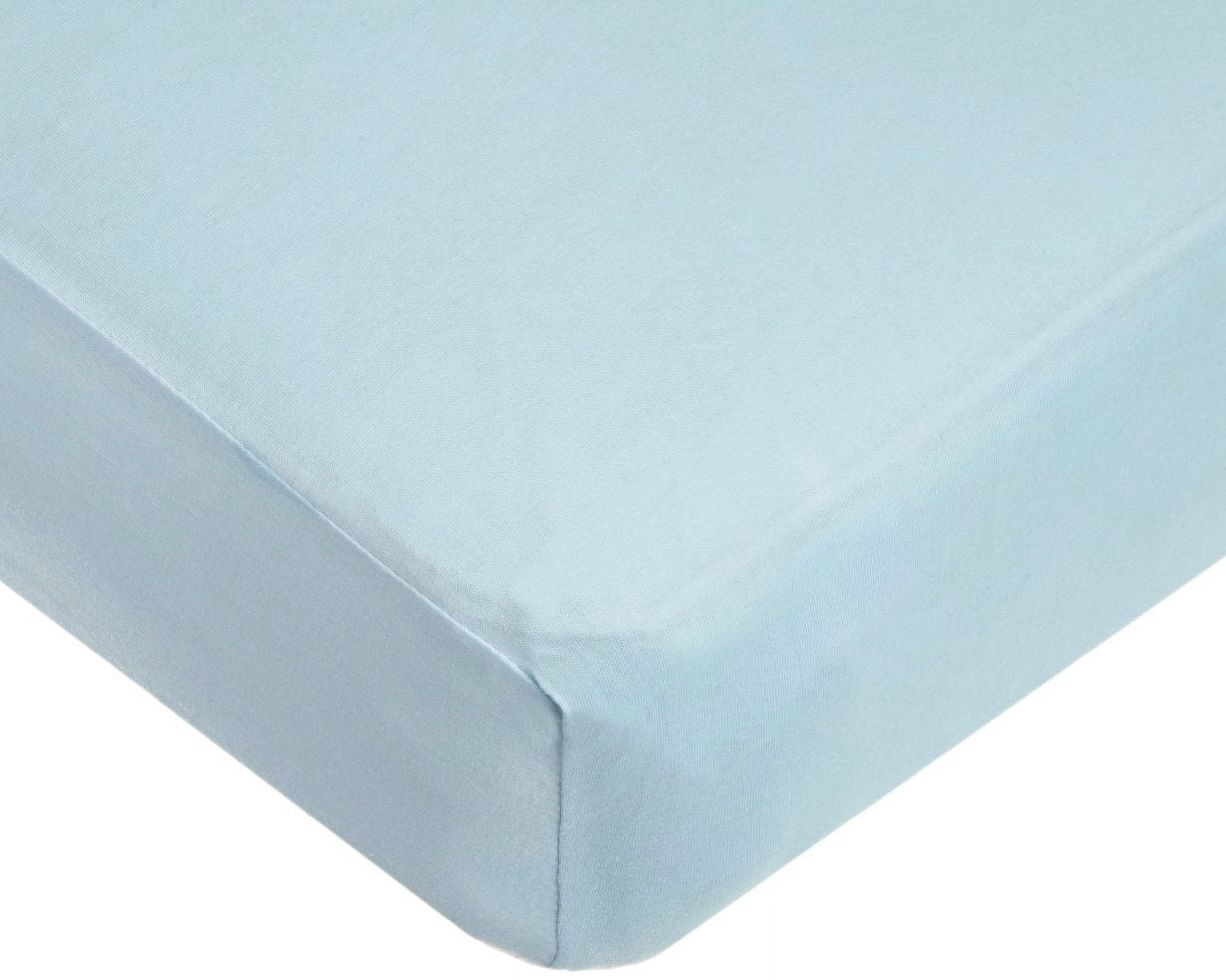 TL Care Heavenly Soft Chenille Fitted Crib Sheet Light Blue