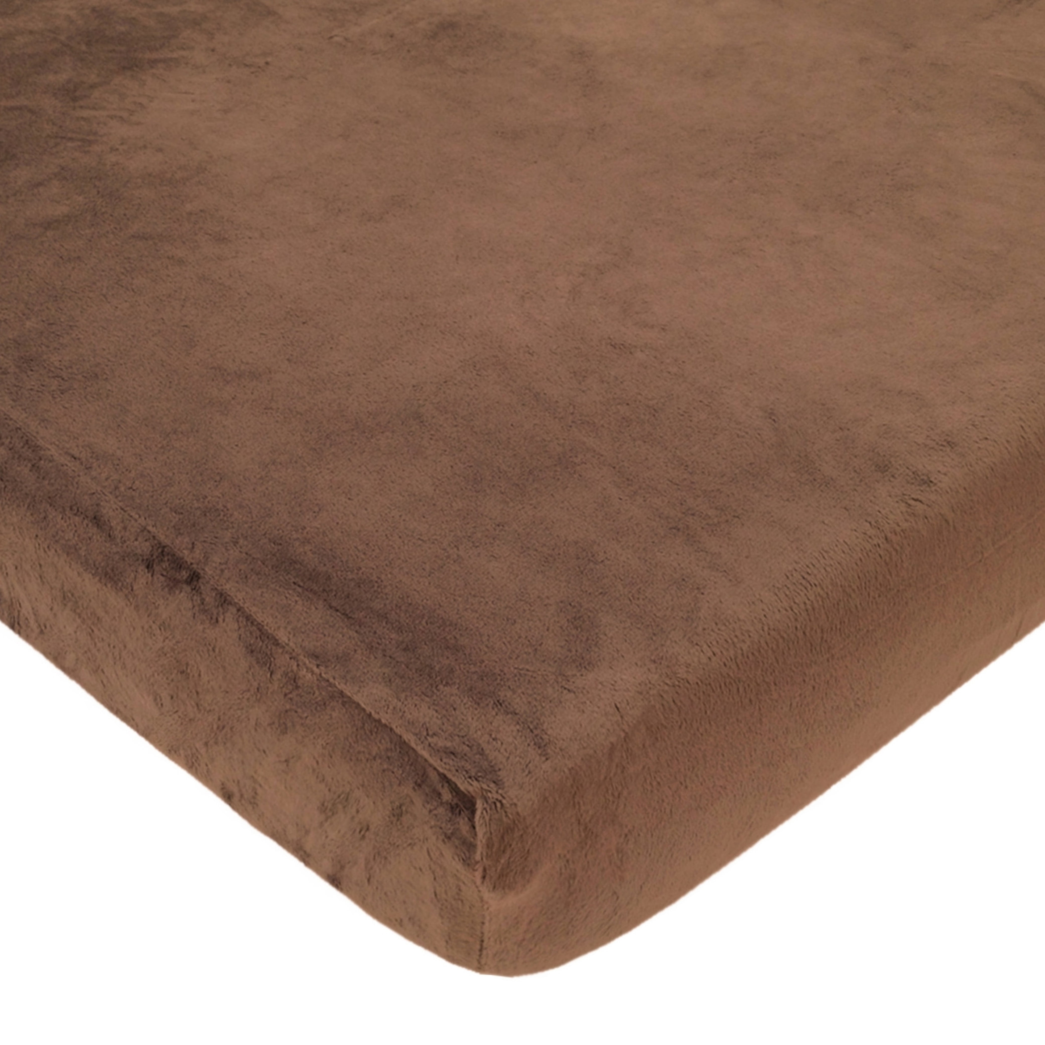 TL Care Heavenly Soft Chenille Fitted Mini Crib Sheet 24" x 38", Warm and Cozy Chenille Portable Sheet, Chocolate, for Boys and Girls, Fits Most Pack N Play Mattresses