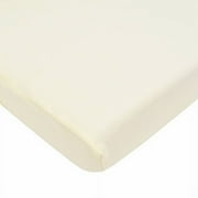 TL Care 100% Natural Cotton Fitted Mini Crib Sheet 38" x 24" - Soft & Breathable Small Nesting Portable Crib Sheet, Fits Pack N Play Mattresses, Cream, for Boys & Girls