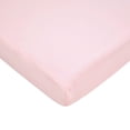 thumbnail image 1 of TL Care Supreme 100% Natural Cotton Jersey Knit Mini Crib Sheet, Pink, 24" x 38", Soft Breathable, for Girls, 1 of 4