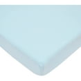 thumbnail image 1 of TL Care Supreme Jersey Knit Crib Sheet, Blue, 1 of 2
