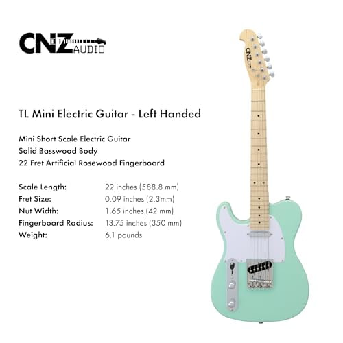TL Mini Electric Guitar Left Handed Butterscotch Blond Gloss Finish tl-mini-electric-guitar-left-handed-butterscotch-blond-gloss-finish