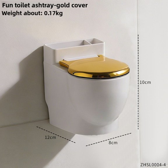 TL New Cartoon Wall-Mounted Ashtray with Lid, Detachable, Funny, for Office Countertop, Toilet, Bathroom, Dual-Purpose Storage