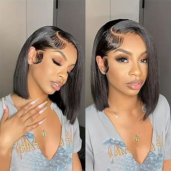TL New Fashion Front Lace Mid-Length Wig African Front Lace Bobhaircut Wig