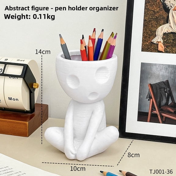 TL New Nordic Style Abstract Figure Makeup Brush Holder Vanity Table Desktop Eyeshadow Eyebrow Pencil Brush Pen Holder Organizer