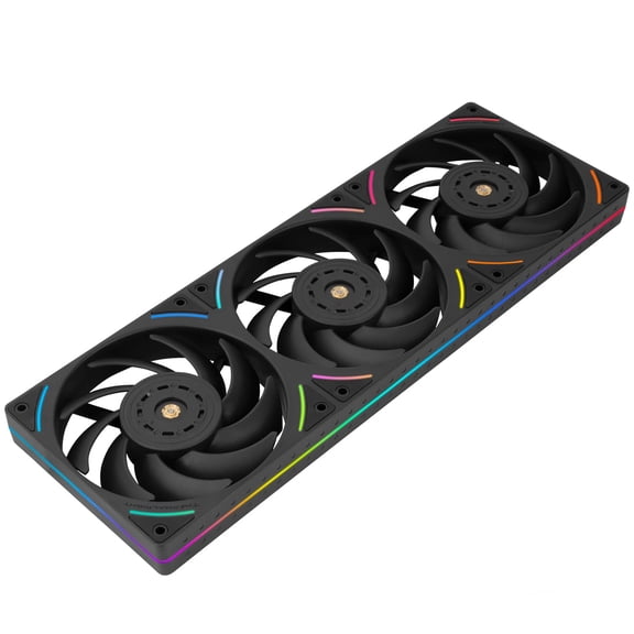 TL-UB36 CPU Fan 120mm Case Cooler,PWM Connector Silent Computer Cooling,Low Noise 27dba,360x120x25mm,3 Pack PC Fans,Black