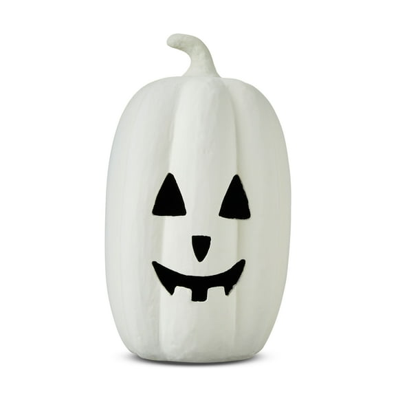 Paper Mache White Pumpkin Tabletop Decor, 12" Height, Fall by Way To Celebrate
