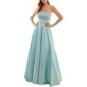 TLC Say Yes To The Prom Womens Juniors Rhinestone Lace Up Evening Dress