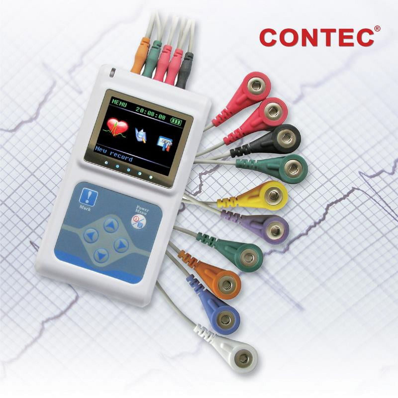 CONTEC TLC5000 ECG Holter 12 Channel 24h EKG Monitor PC Software Analyzer  FDA&CE