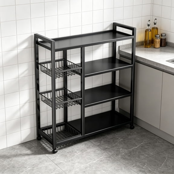 TLCEKVEC Heavy-Duty 4-Tier Storage Rack, A Metal Storage Rack Suitable for Multiple Settings