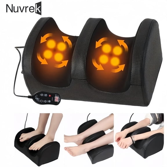 Nuvrek Shiatsu Foot Massager with Heat for Relaxation, with Remote Control
