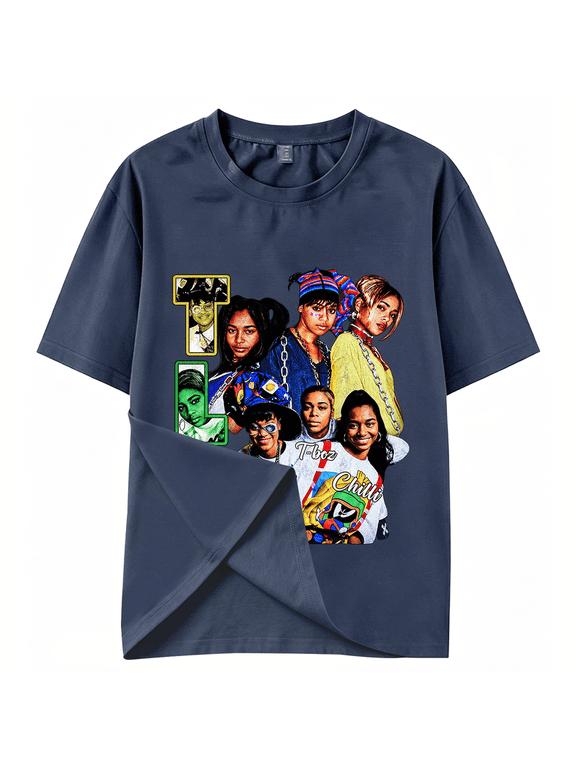TLCs Shirt Hip Hop Graphic Salts and Pepas Merch Tshirt Print Tees