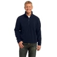 thumbnail image 1 of TLF218 Mens Value Fleece 1 by 4-Zip Pullover Jackets, True Navy - Extra Large Tall, 1 of 1