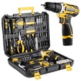 thumbnail image 1 of TLGREEN 12V Cordless Drill Tool Set - 139 Piece, 2Ah Battery, 2-Speed Adjustable Power & Rapid Charging Magnetic drill, Home Tool Kit for DIY, Repairs, Gift for Father, Yellow, 1 of 9