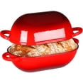 thumbnail image 1 of TLGREEN 2.5qt Enameled Cast Iron Dutch Oven for  Bread Baking, Oven Safe Dutch Oven Pot with Lid, Non-Stick Bread Oven Pot, Easy Cleaning, Red, 1 of 11