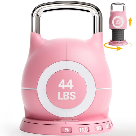 TLGREEN Adjustable Kettlebell Set- 7 Weights (22.5lb/44lb), Quick-Change Weight Dial, for Full-Body Workout & Cross-Training