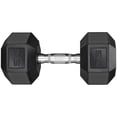 thumbnail image 1 of TLGREEN Rubber Coated Cast Iron Hex Dumbbell, 70lb, Single,Strength Training Dumbbell for Workout & Exercise, 1 of 9