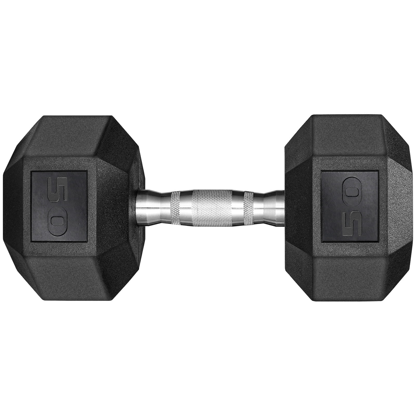 TLGREEN Rubber Coated Cast Iron Hex Dumbbell, 70lb, Single,Strength Training Dumbbell for Workout & Exercise