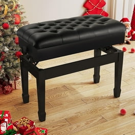 Stagg PB39 BKP SVBK Adjustable Piano Bench Highgloss Black with