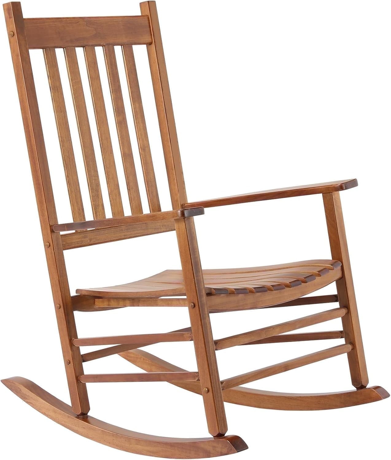 TLGREEN Outdoor Wood Porch Rocking Chair, Outdoor Rocker for Garden ...