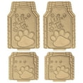 thumbnail image 1 of TLH Car Floor Mats - Adorable Paw Print, Heavy-Duty Beige Rubber Floor Mats for Cars, Universal Fit Full Set, ClimaProof Floor Mats, Trimmable Floor Mats Fit Most Sedan, SUV, Truck Floor Mats, 1 of 8