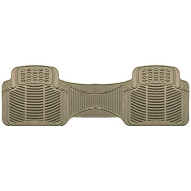 TLH Car Floor Mats - Heavy-Duty Beige Rubber Floor Mats for Cars, Universal Fit Rear Set, Trimmable Automotive Floor Mats, ClimaProof™ All Weather Floor Mats Floor Mats For Most Sedan, SUV, and Truck