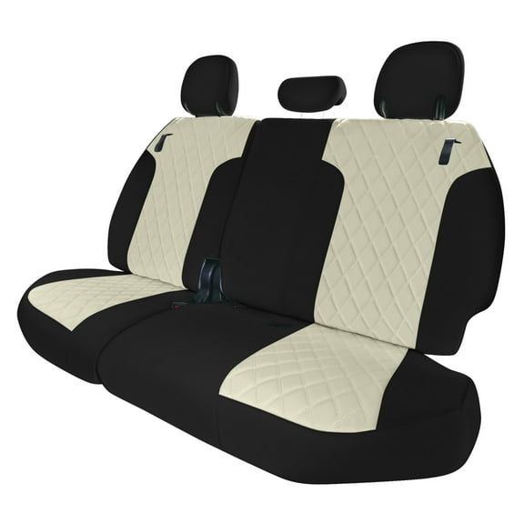 TLH Custom Fit Seat Covers for 2021 - 2024 Toyota Sienna, Beige Seat Covers 3rd Row Set for Toyota Sienna 2021 2022 2023 2024, 7 Seater SUV Seat Covers, Neoprene, Toyota Accessories