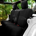 thumbnail image 1 of TLH Custom Fit Seat Covers for 2007-2018 Jeep Wrangler JK 4DR Neoprene Rear Set Seat Covers Waterproof Black Color, 1 of 5