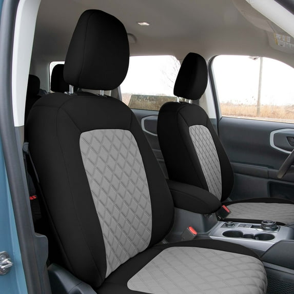 TLH Gray Full Neoprene Custom Fit Seat Covers for 2021 - 2022 Ford Bronco Sport with Water Resistant Neosupreme Insert