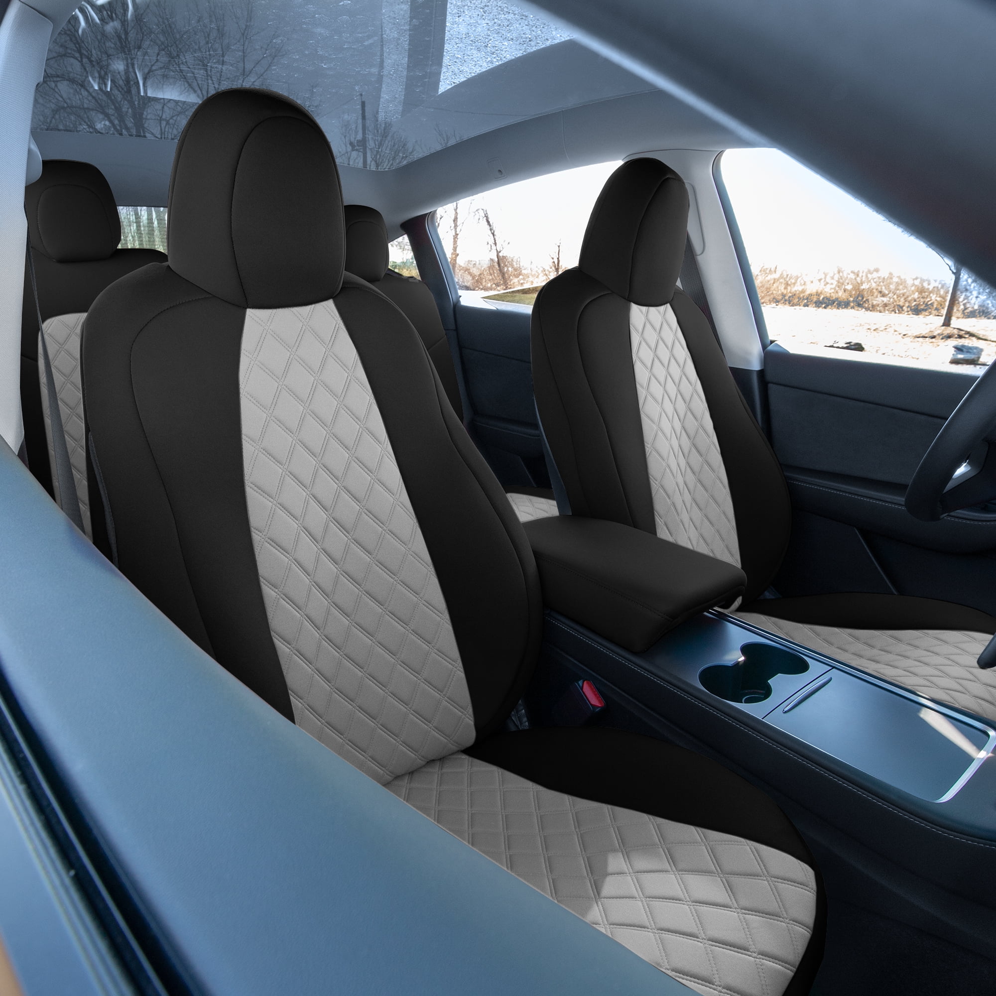 TLH Solid Blue Full Set Neoprene Custom Fit Seat Covers for 2020