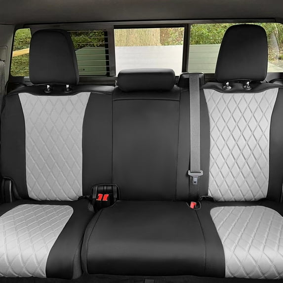 TLH Gray Rear Neoprene Custom Fit Seat Covers for 2019-2022 GMC Sierra 1500 2500HD 3500HD Base | SLE – Rear