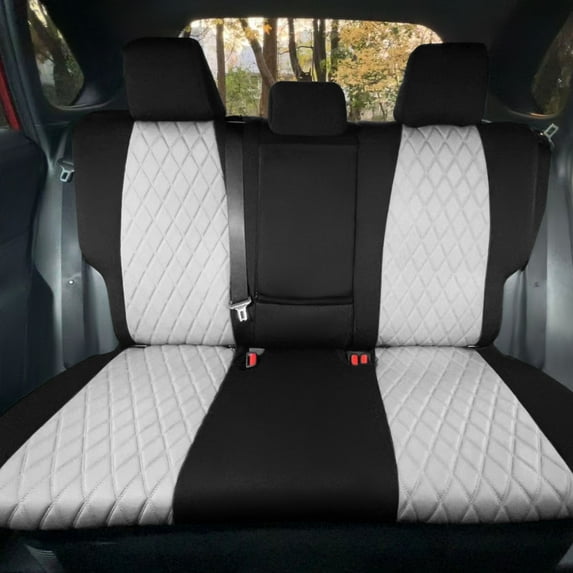 TLH Gray Rear Neosupreme Custom Fit Seat Covers for 2019-2022 Toyota Rav4 LE | XLE | Limited with Water Resistant Neoprene Insert