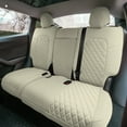 thumbnail image 1 of TLH Solid Beige Rear Set Neoprene Custom Fit Seat Covers for 2020 - 2024 Tesla Model Y, 1 of 7