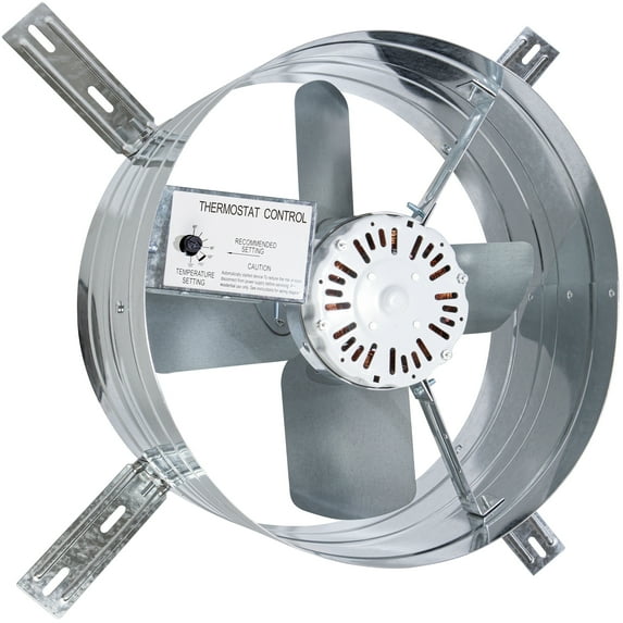 TLM 1220 CFM Gable Mount Attic Fan with Adjustable Thermostat