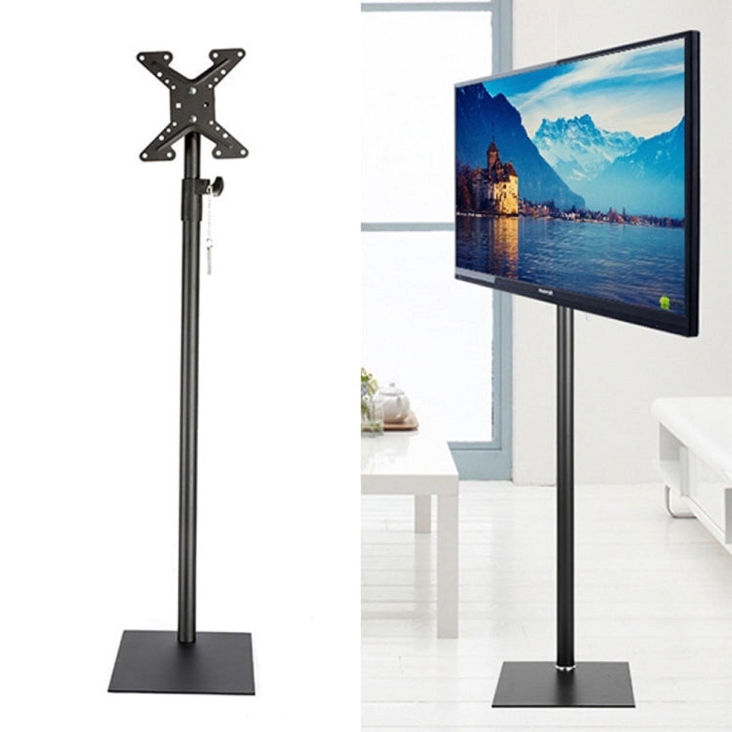 TLM TV Floor Stand Support , 1442 inch 360 Degree Rotating Stand with