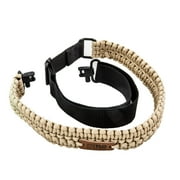 TLO Outdoors 550-Rated Adjustable Paracord Gun Sling for Rifle, Shotgun, Crossbow, Beige