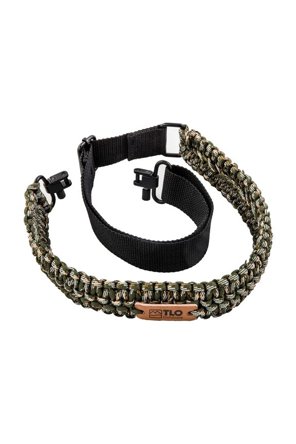 Lightweight Rifle Gun Sling with Swivels, Green Camo