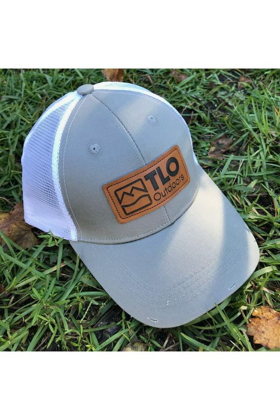 Rugged Distressed-Style Cap - Snapback Adjustable Trucker Cap with Leather Logo Patch